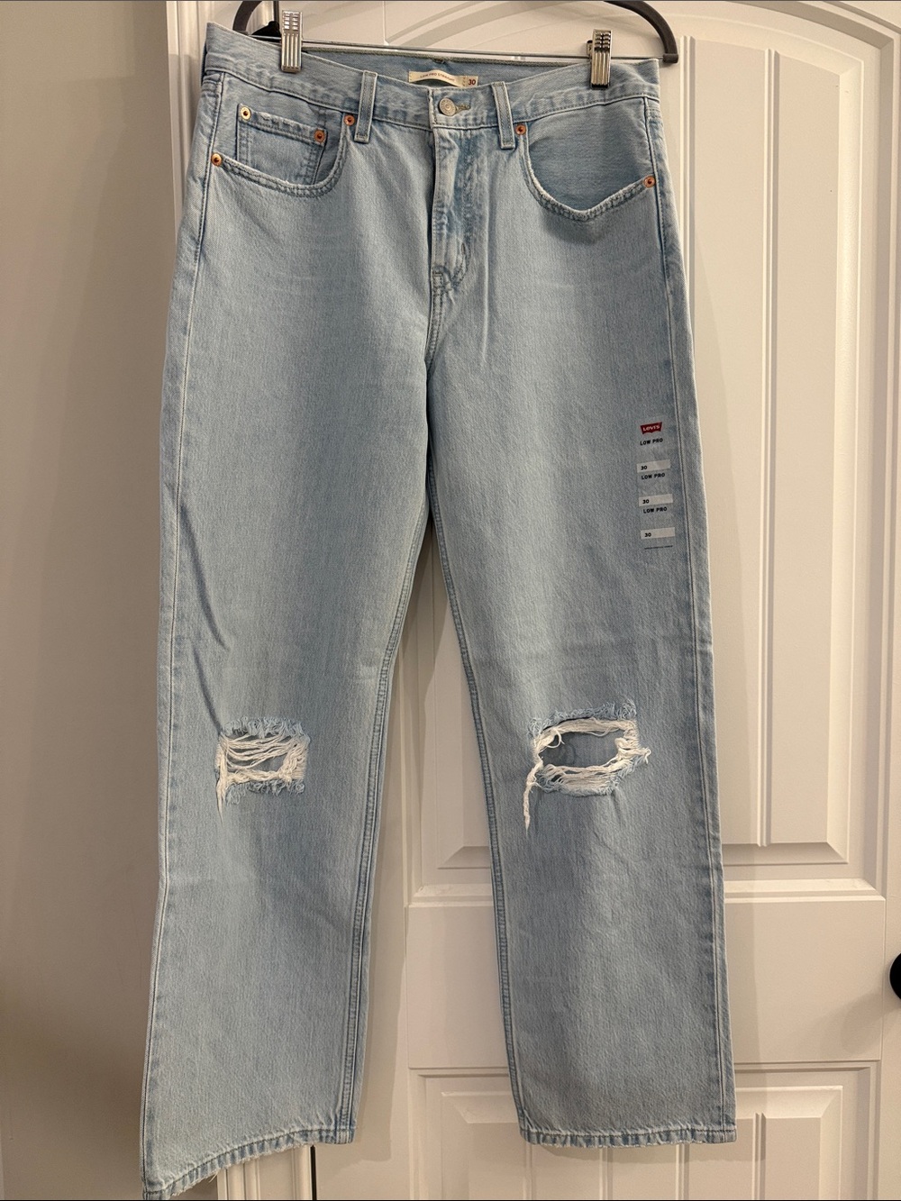 Levi's Light Blue Distressed Relaxed Jeans